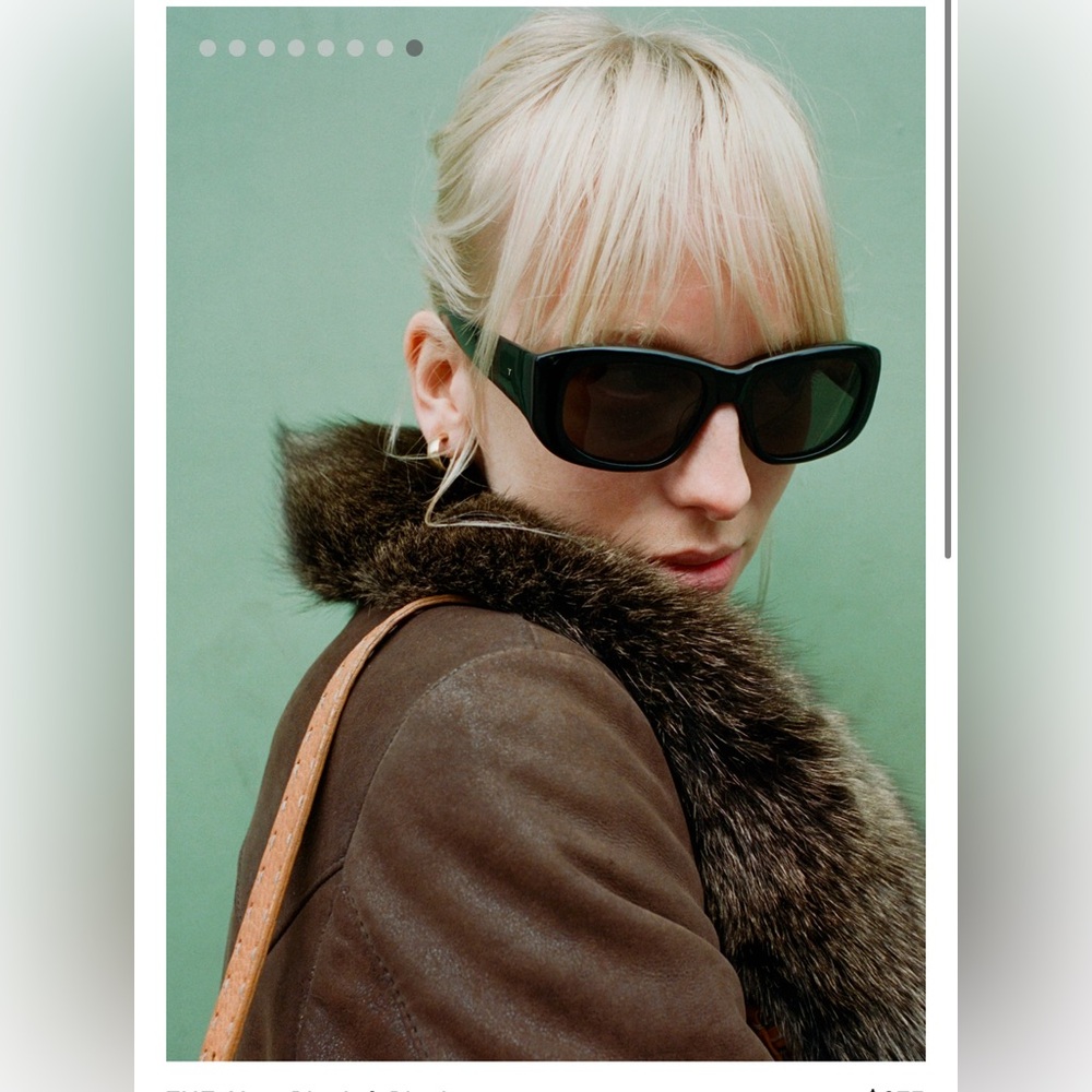 The sold out AL sunglasses by Thistles. In black on black.
